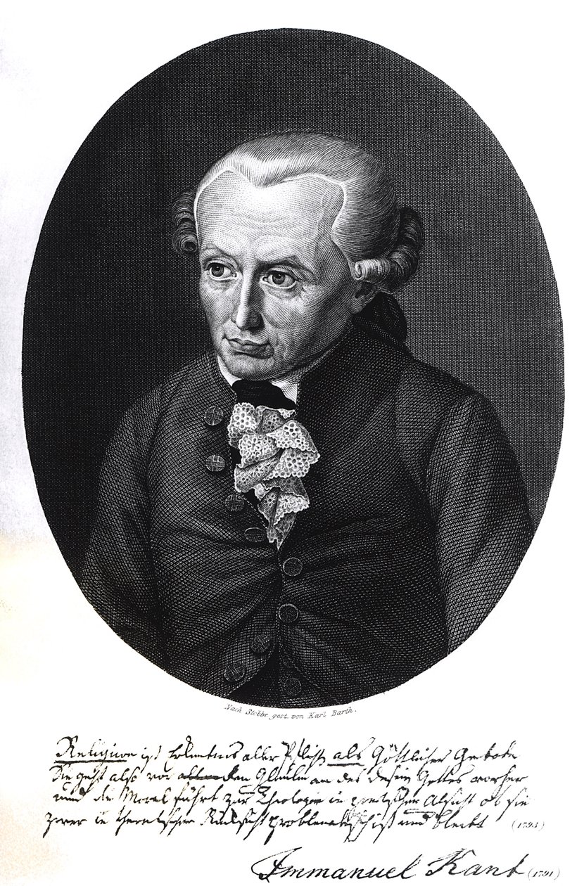 Porträtt av Emmanuel Kant (1724-1804) av German School