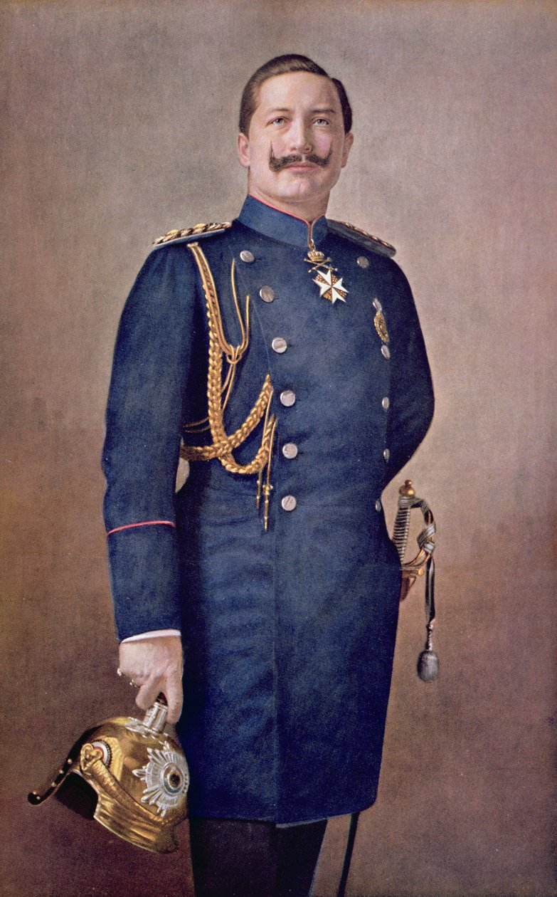 Porträtt av Kaiser Wilhelm II (1859-1941) ca 1900 av German School