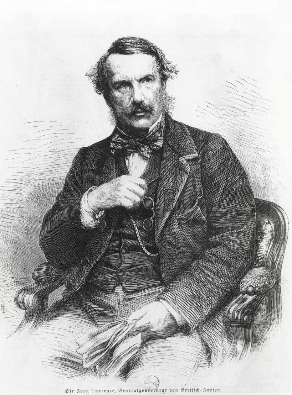 Porträtt av Sir John Lawrence (1811-79) av German School