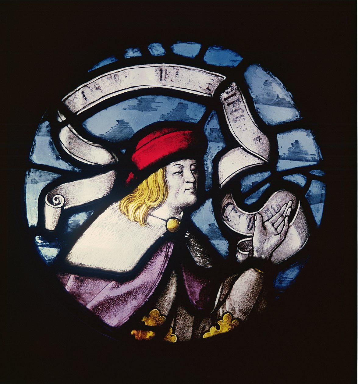 Profeten Daniels rundel, 1400-talet (målat glas) av German School