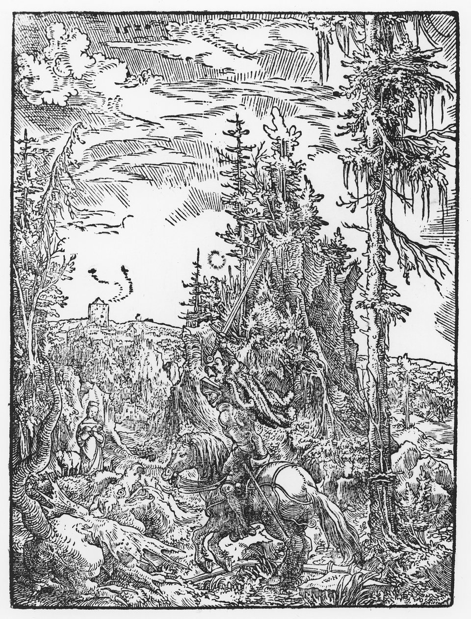 St. George and the Dragon, 1520 av German School