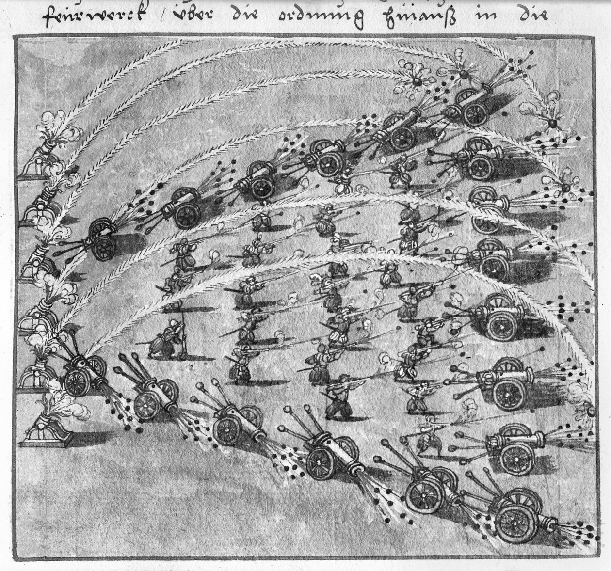 Tactical Use of Artillery: Curved Fireing, illustration från 
