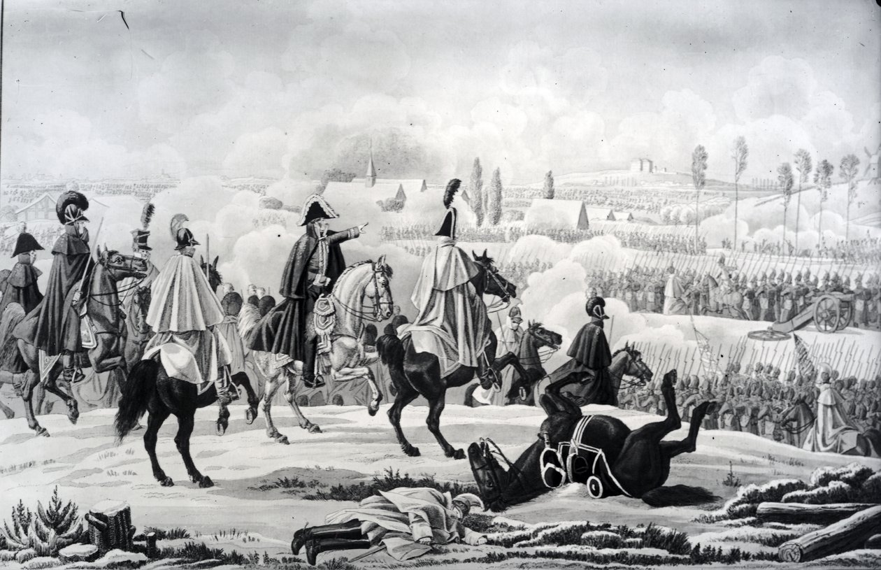 Slaget vid Brienne, 1 februari 1814 av German School