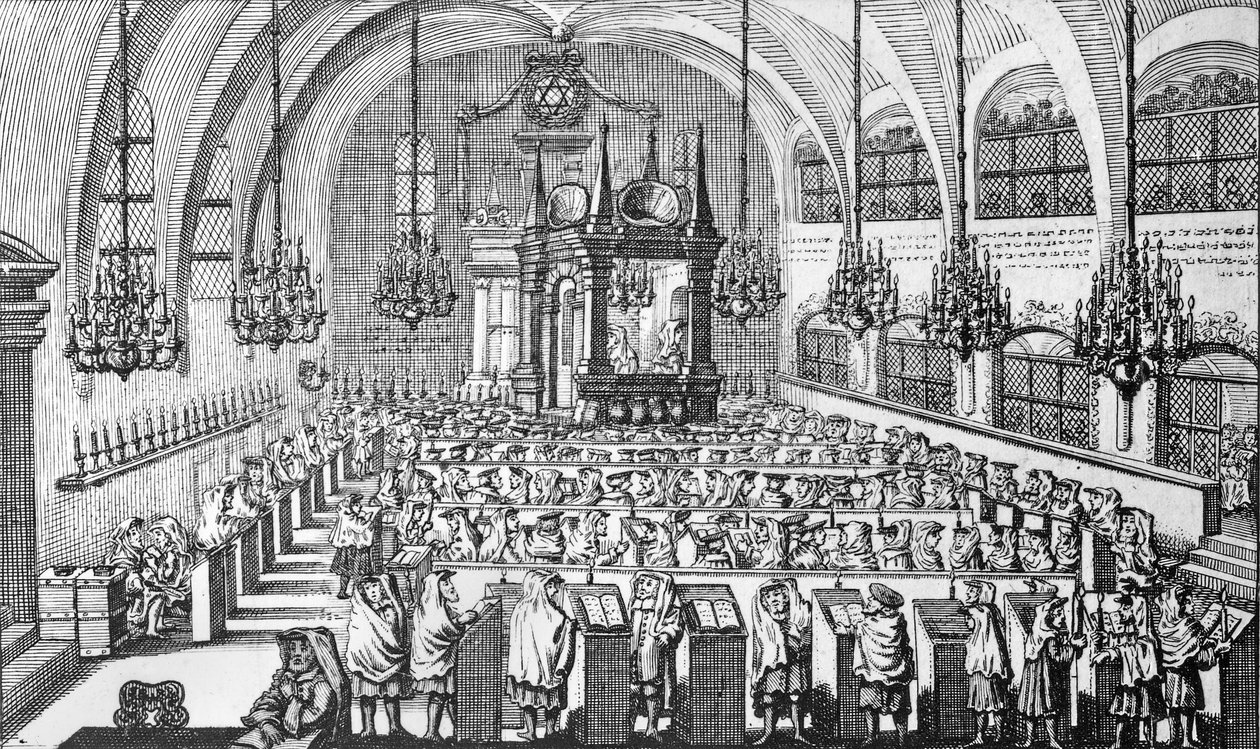 Sammankomsten i synagogan, 1705 av German School