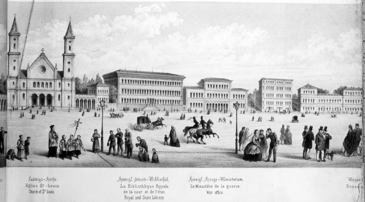 Vy över München, 1869 av German School