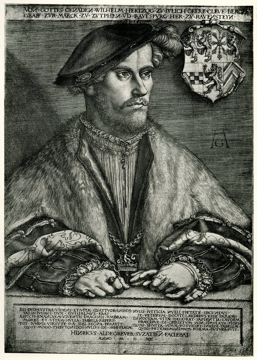 Wilhelm IV (1516-92) hertig av Julich-Kleve-Berg, 1540 (fototyp) av German School