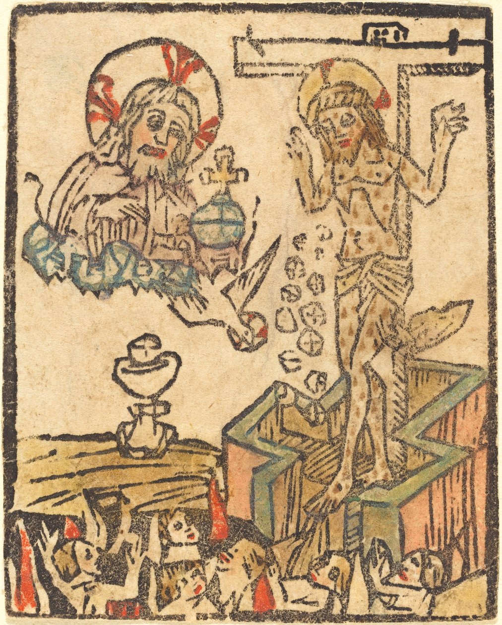 Allegori över nattvarden av German 15th Century
