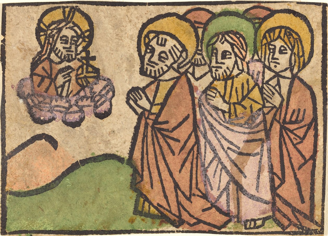 Kristus visar sig för apostlarna av German 15th Century