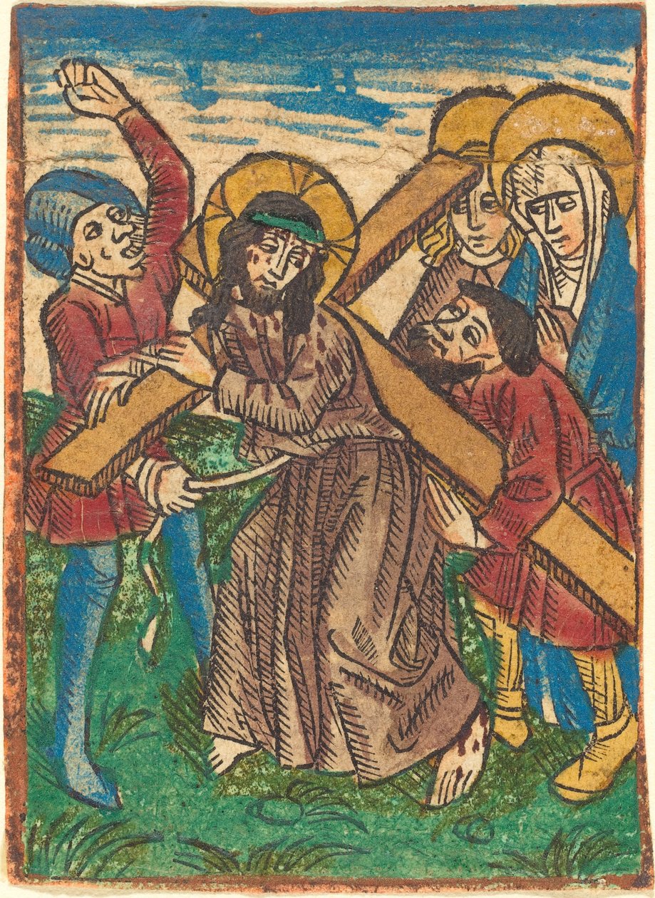 Kristus som bär korset av German 15th Century