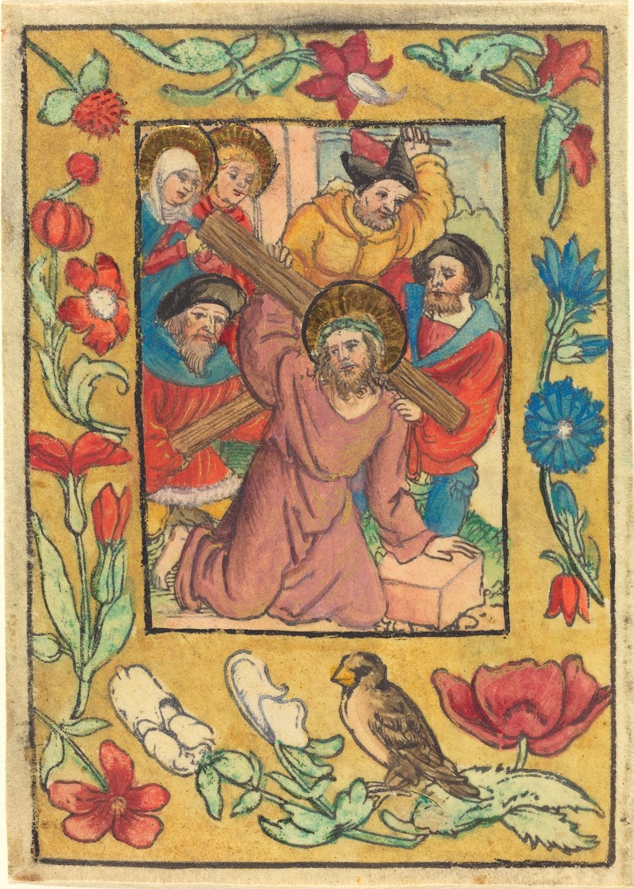Kristus som bär korset av German 15th Century