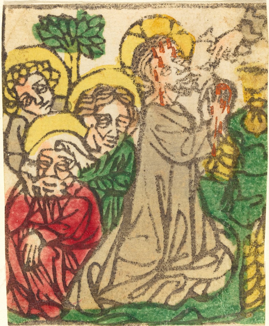 Kristus på Oljeberget av German 15th Century