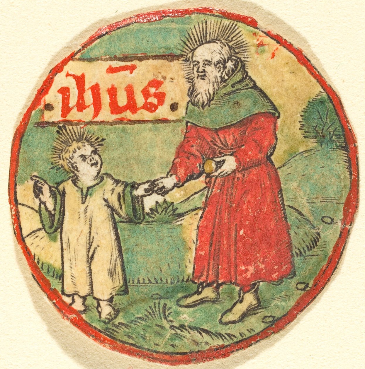 Josef och Kristusbarnet av German 15th Century