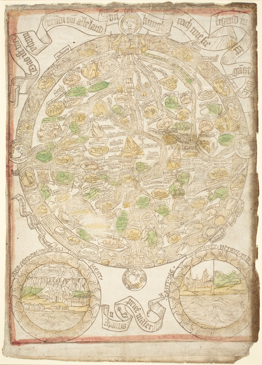 Världskarta av German 15th Century