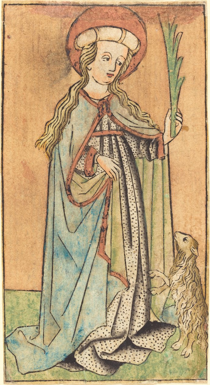 Saint Agnes av German 15th Century