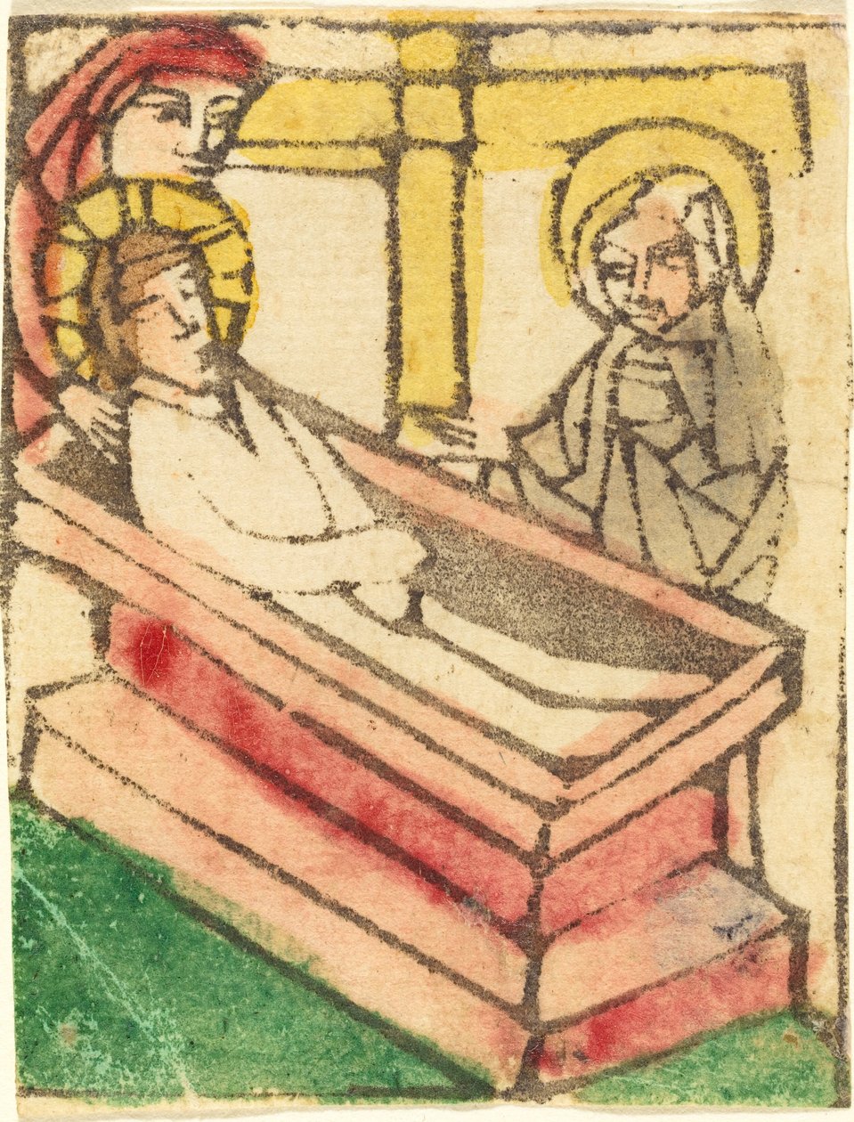 Gravläggningen av German 15th Century
