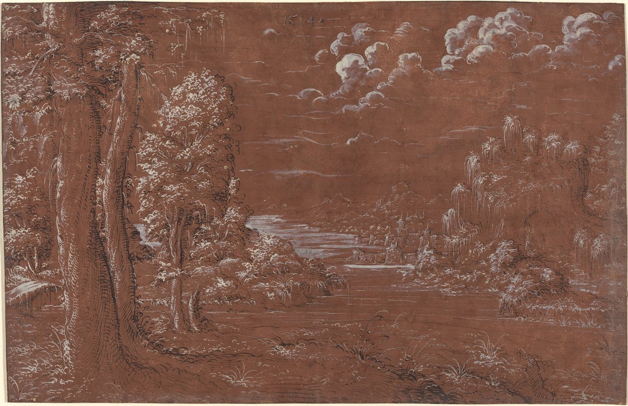 Flodlandskap av German 16th Century