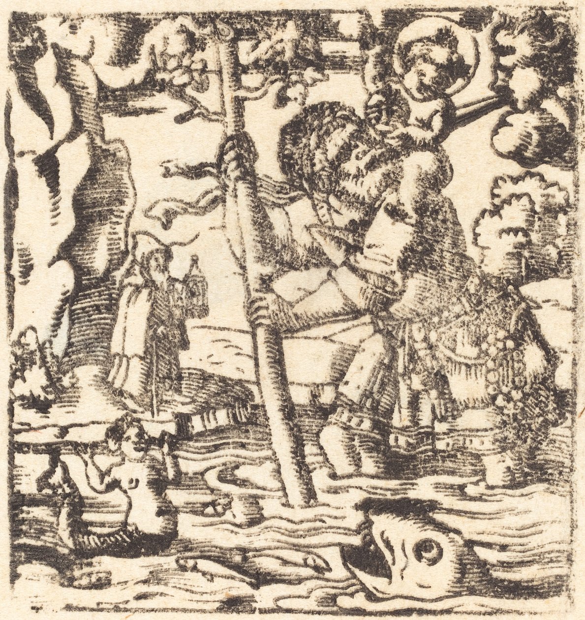 Sankt Christopher av German 16th or 19th Century