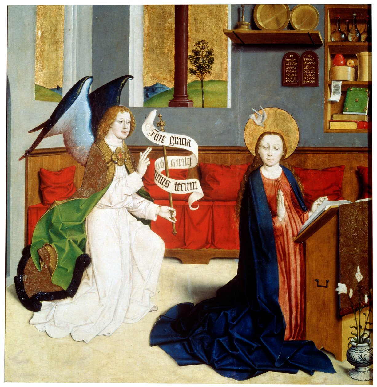 Bebådelsen, c1470-c1480 av German Master