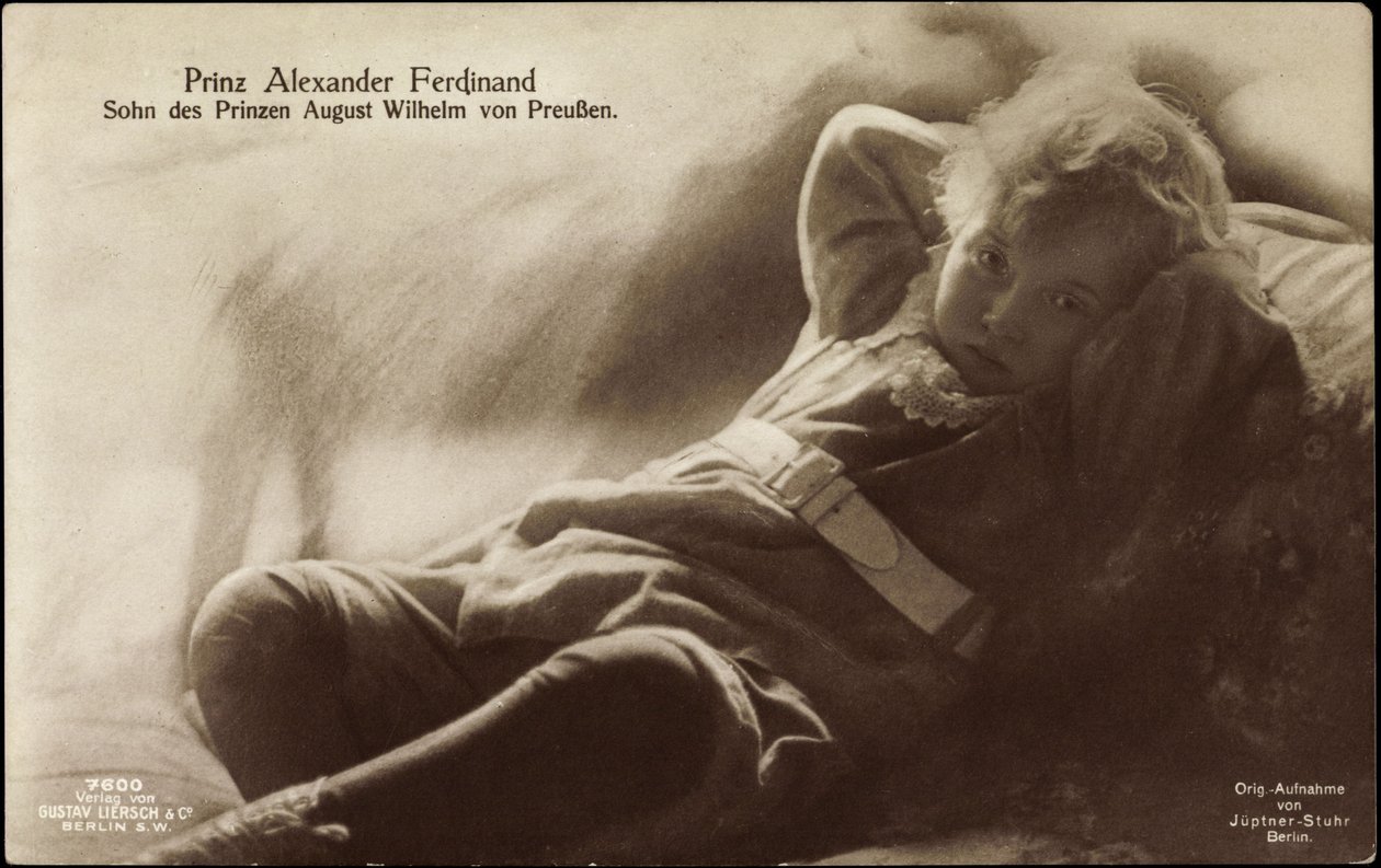 Prins Alexander Ferdinand, son till August Wilhelm av German Photographer