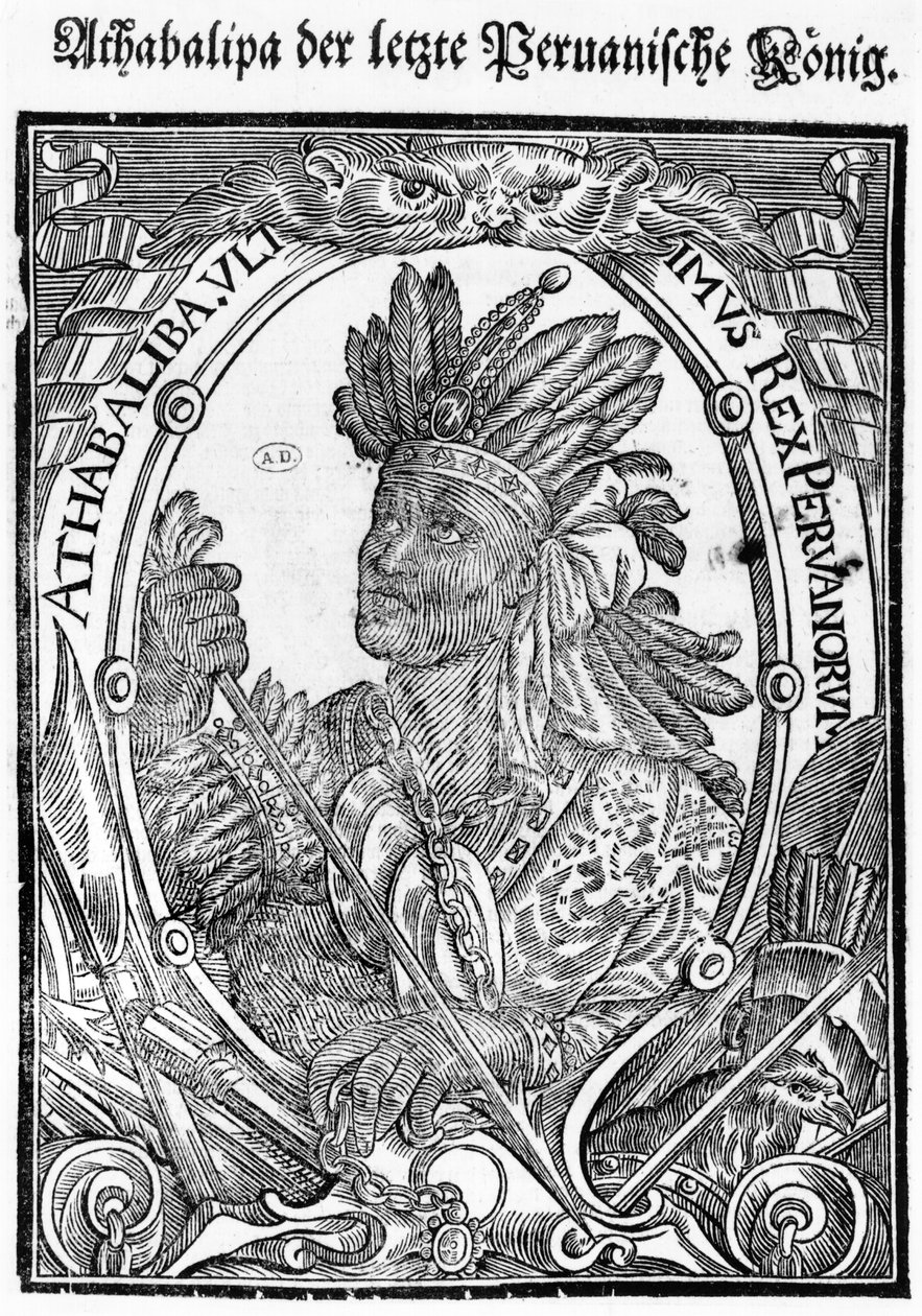 Atahualpa (ca 1502-33) av German School