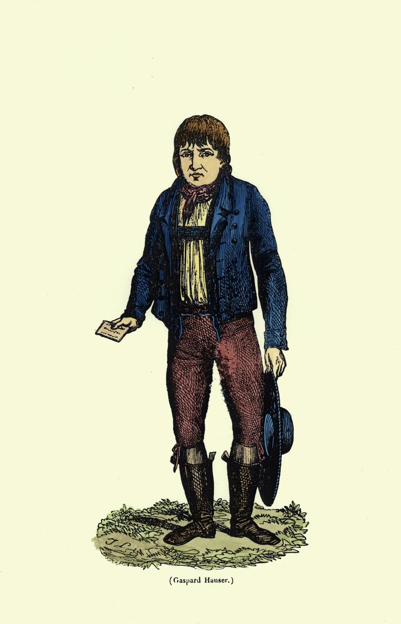 Caspar Hauser (ca 1812-1833) (senare färgläggning) av German School