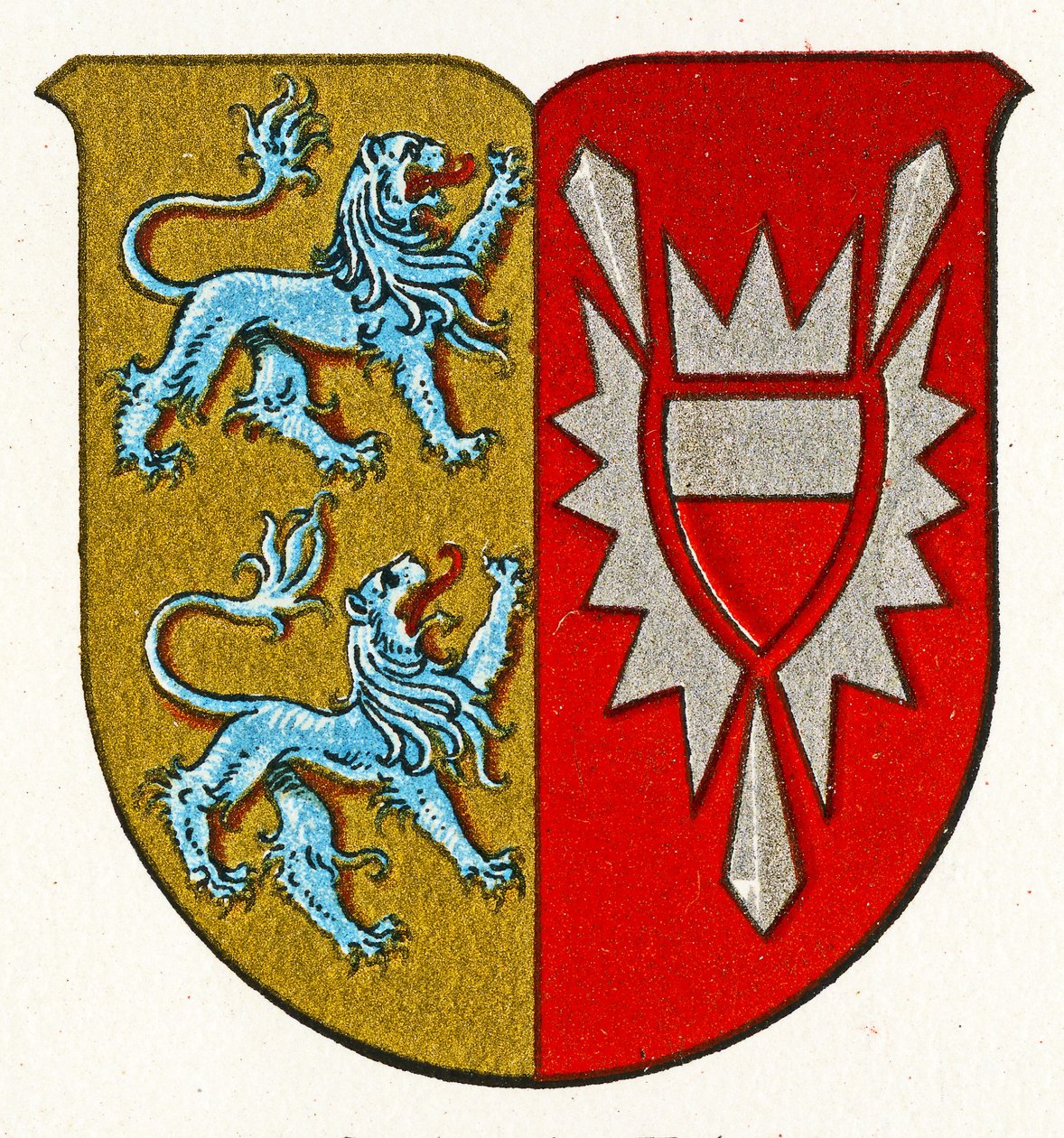 Schleswig-Holsteins vapen, c.1898 av German School