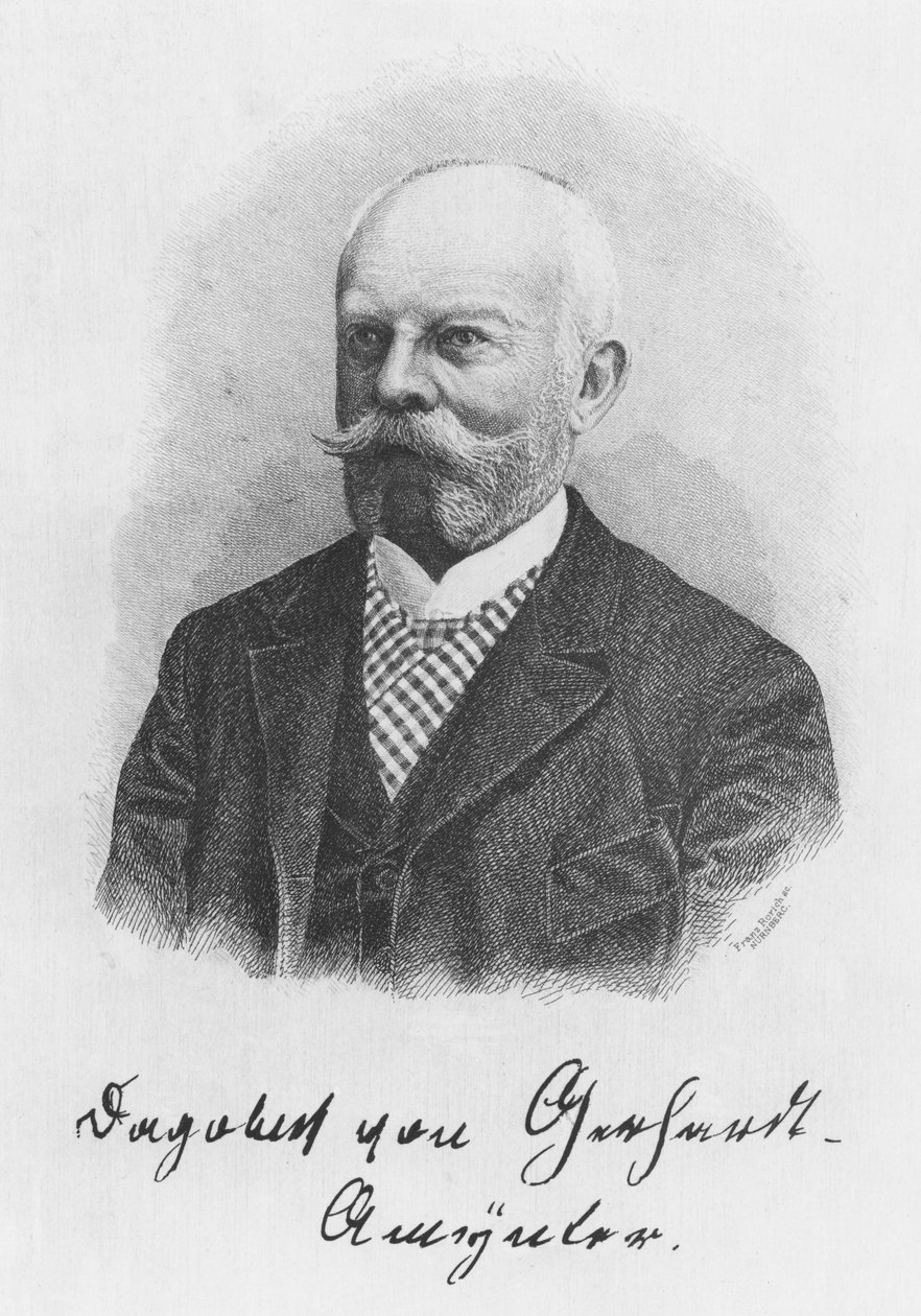 Dagobert von Gerhardt (gravyr) av German School