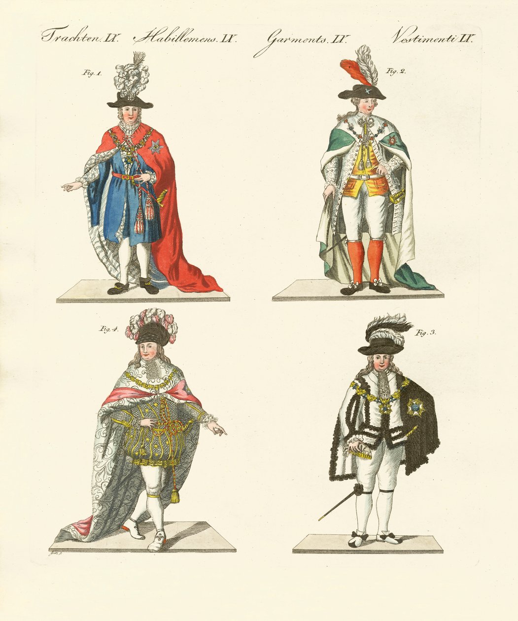 Annan riddarordning (färgad gravyr) av German School