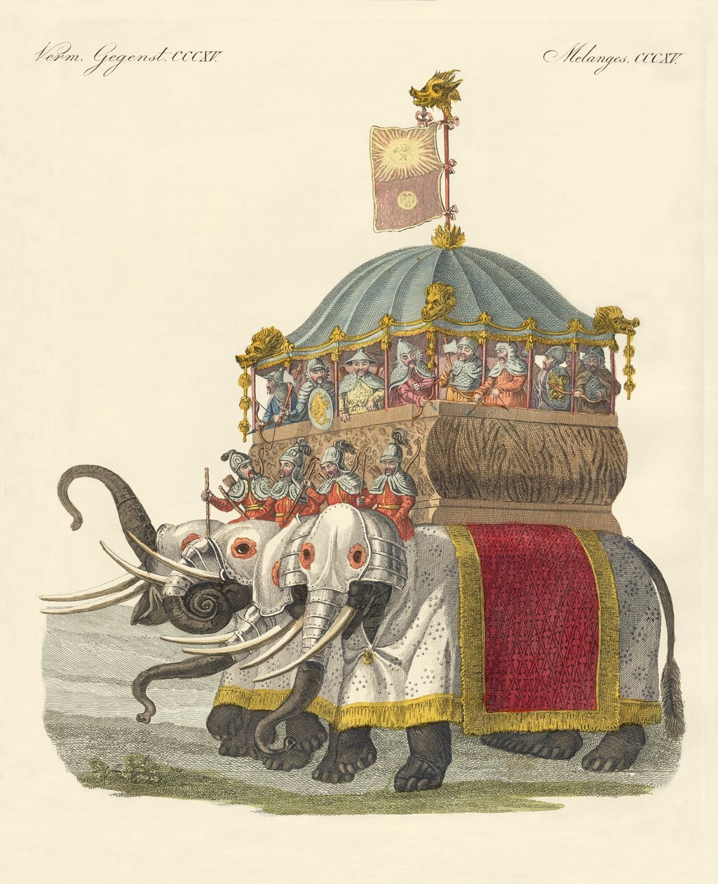 Elephant Castle of Great Khan Kublai av German School