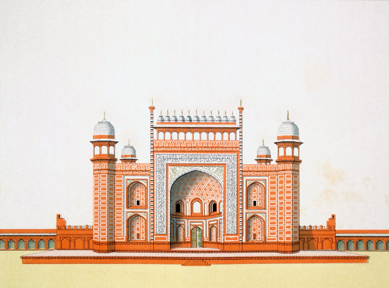 Ingång till Taj Mahal av German School