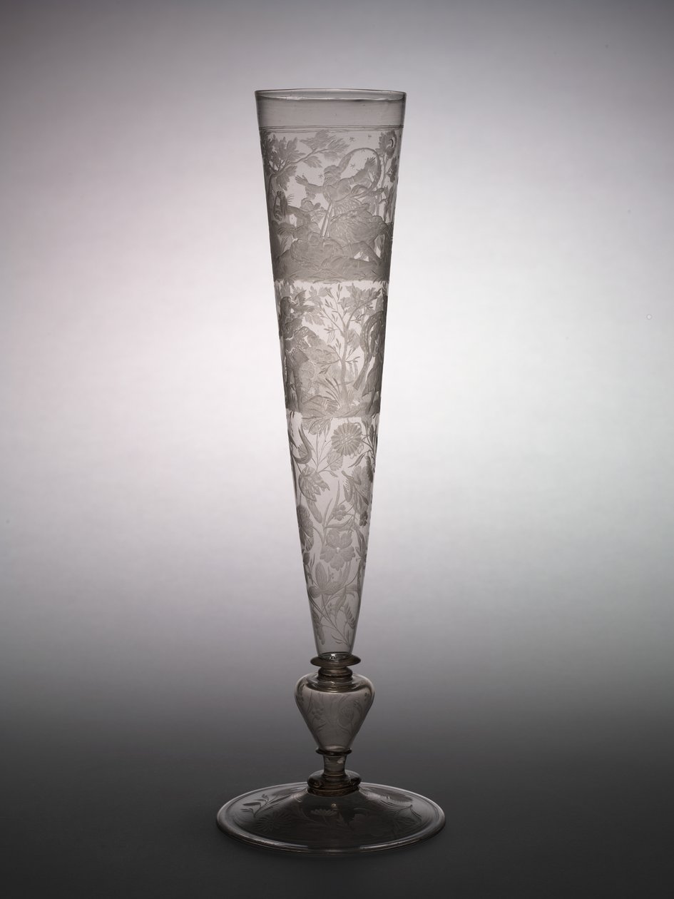 Flöjtglas, tidigt 1600-tal (glas) av German School