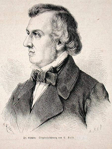 Frederic Chopin (1810-49) 1870 (gravyr) av German School