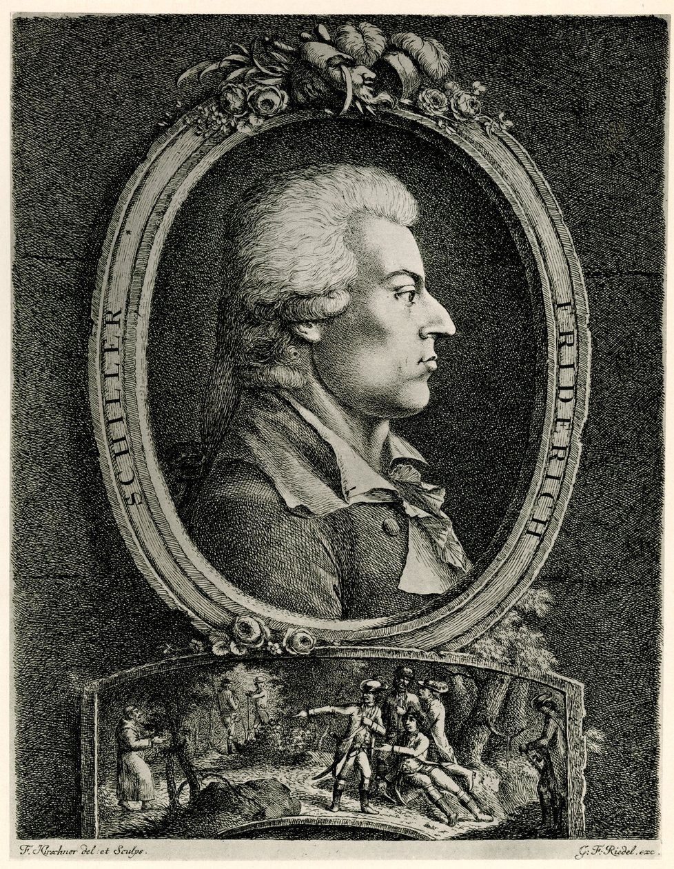 Friedrich von Schiller av German School