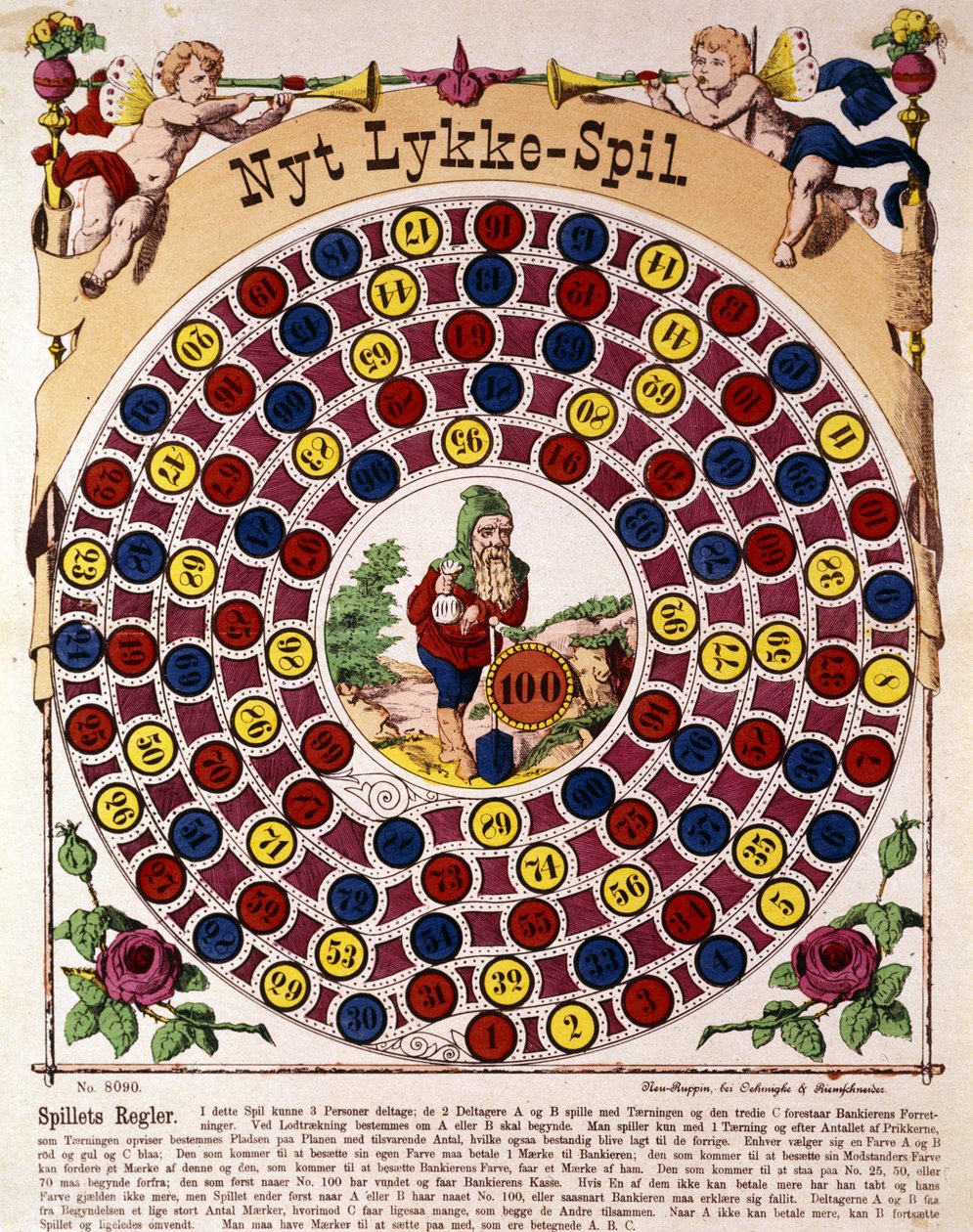 Spel av den tyska gåsen. 1800-talet. av German School