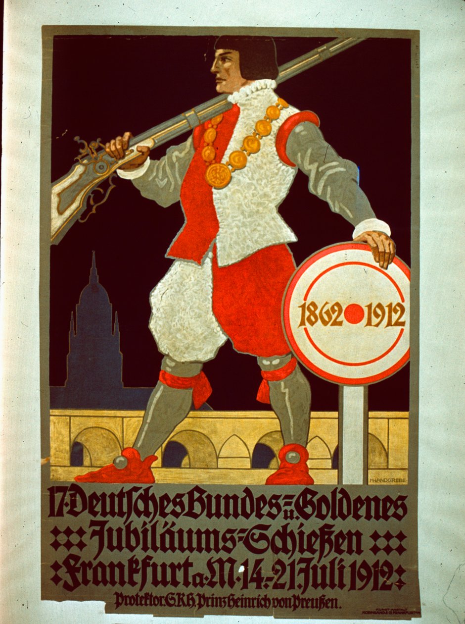 Tyska förbundets guldjubileumsaffisch, 1912 av German School