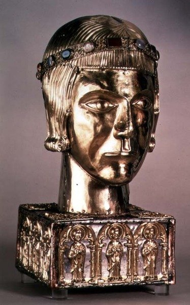 Guldhuvud av St. Eustace, ca 1210, Tyskland av German School