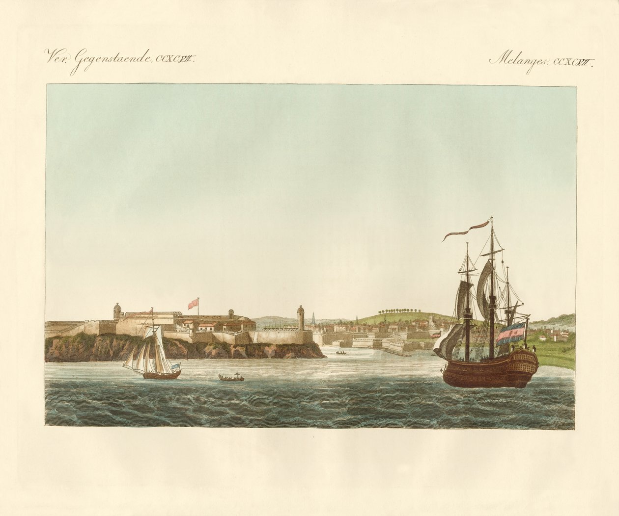 Havanna (färgad gravyr) av German School