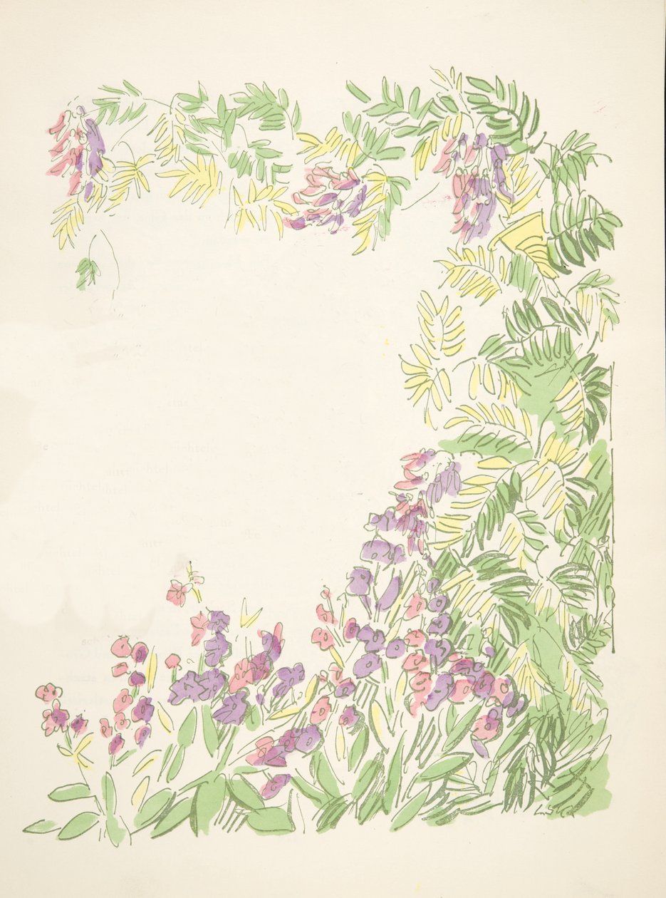 Illustration från Styl, pub.1922 (pochoirtryck) av German School