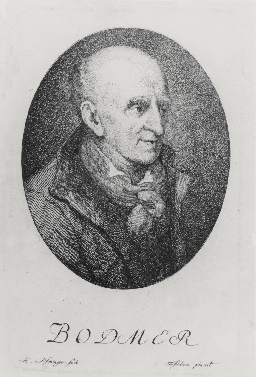 Johann Jacob Bodmer (gravyr) av German School