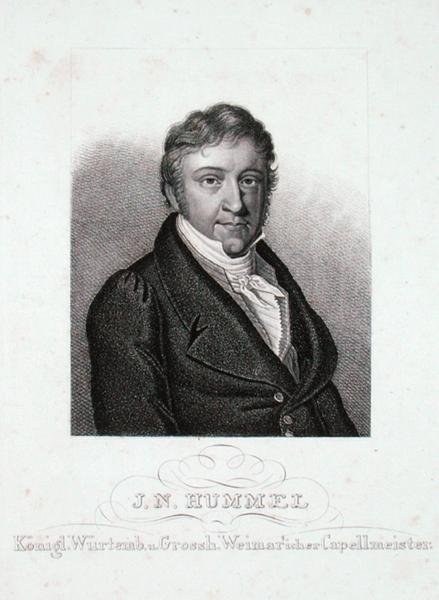 Johann Nepomuk Hummel (1778-1837) (gravyr) av German School