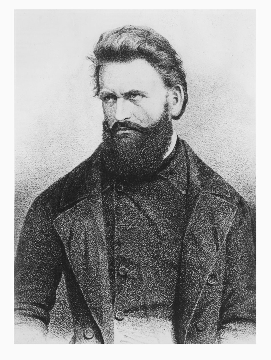 Julius Froebel (litho) av German School