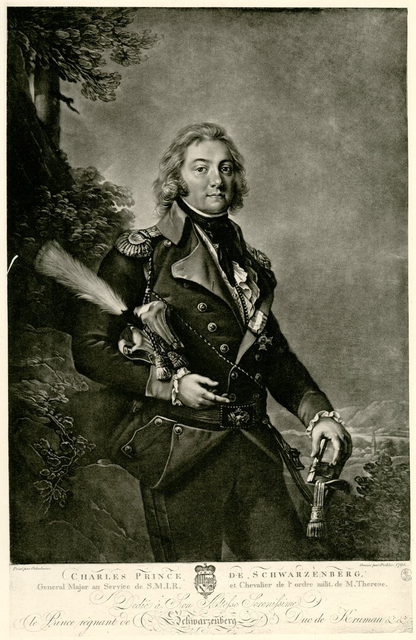 Karl Philipp Prins av Schwarzenberg av German School