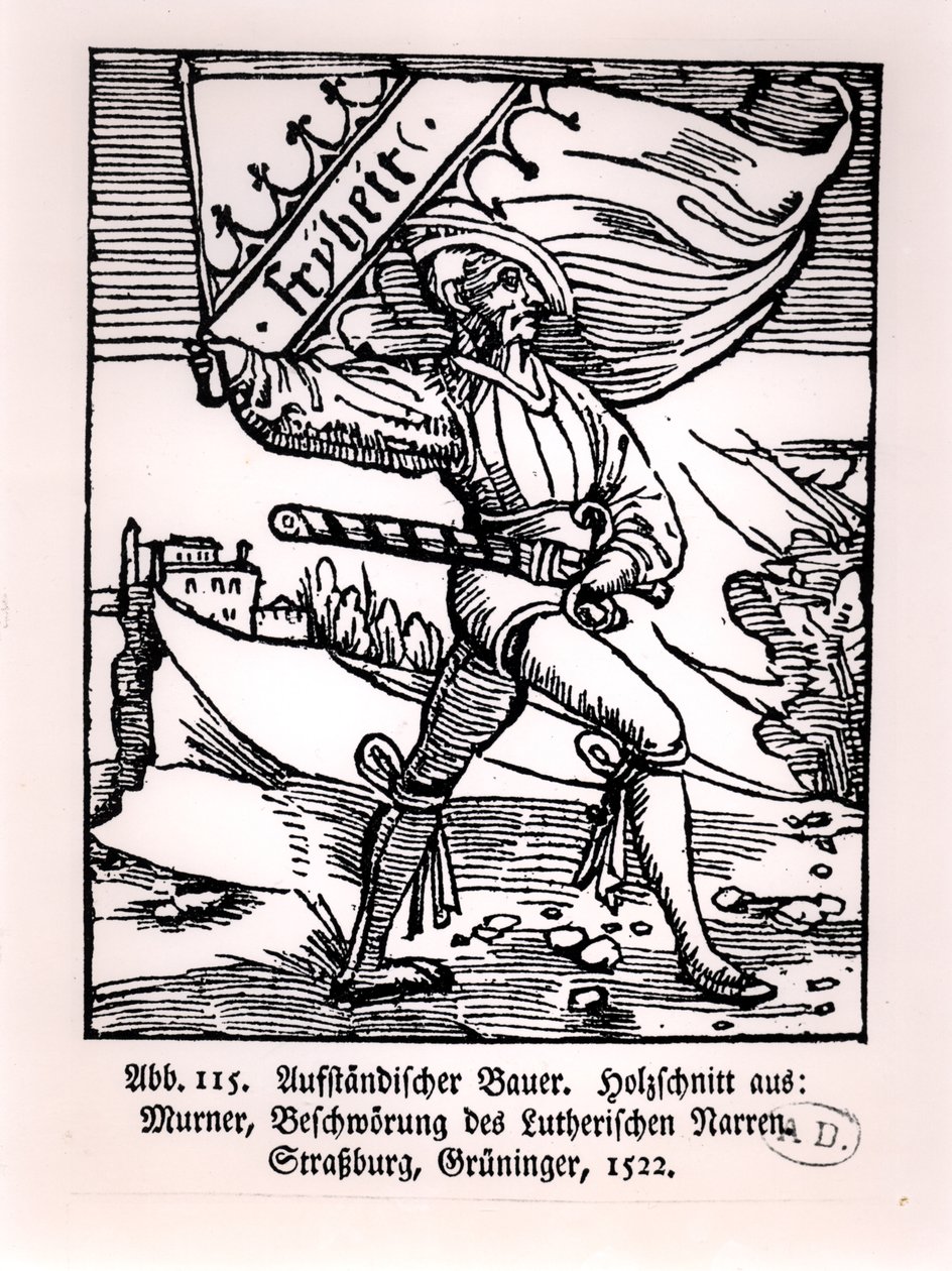 Liberty, illustration av bondeupproret, 1522 av German School