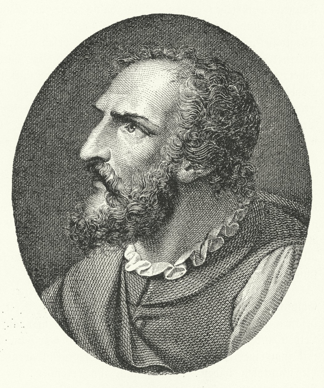 Ludovico Ariosto, italiensk poet (gravyr) av German School