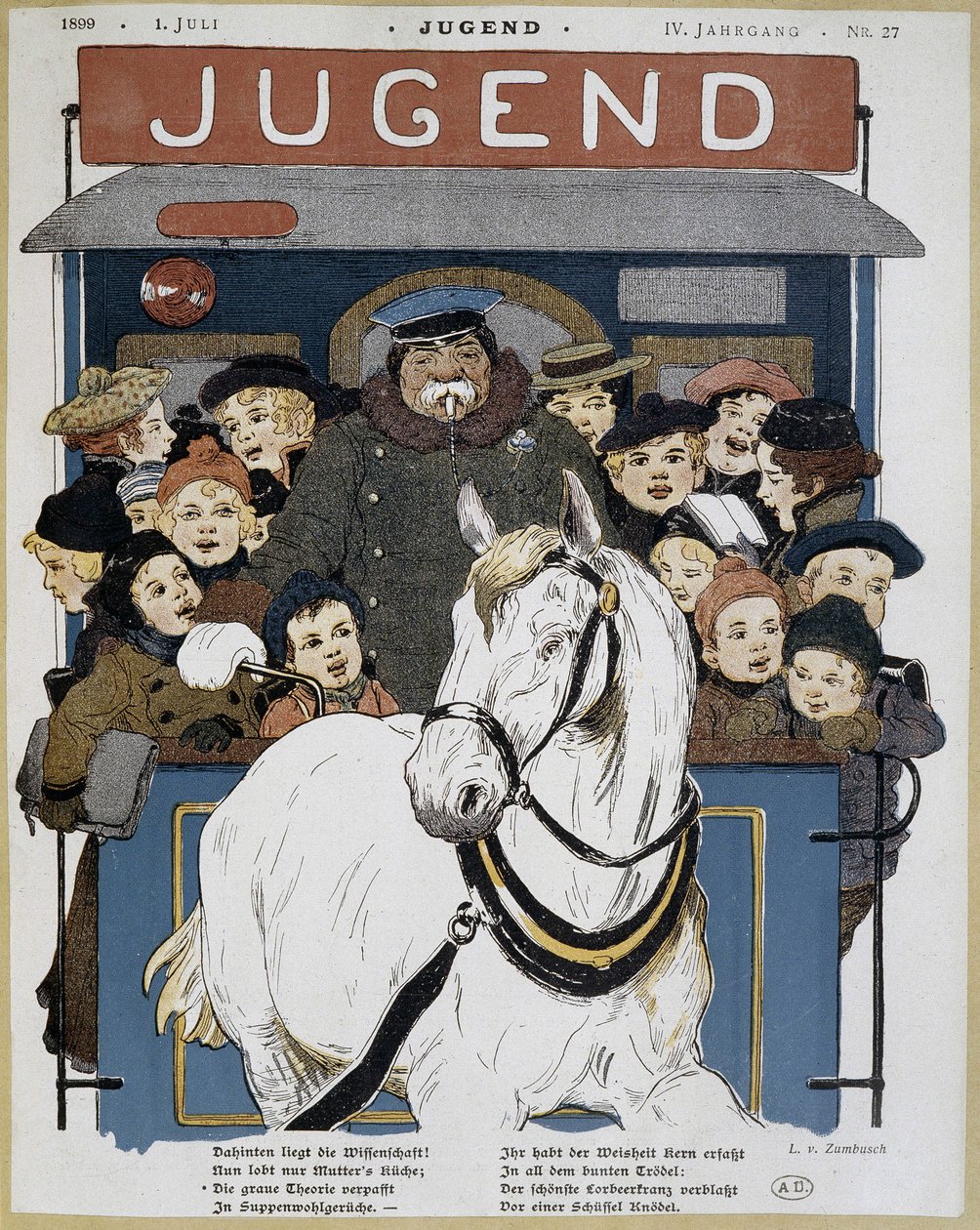 Många barn i en omnibus - i "" Jugend""" av German School