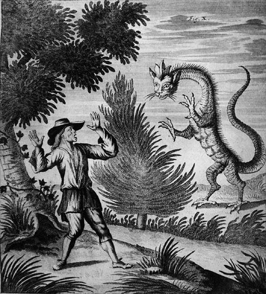 Mountain Dragon, ca 1660 (gravyr) av German School