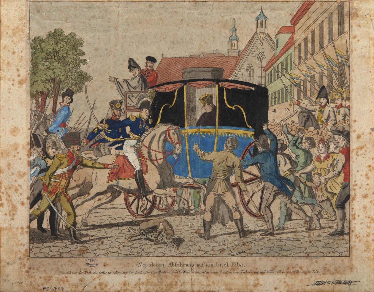 Napoleons exil till ön Elba av German School