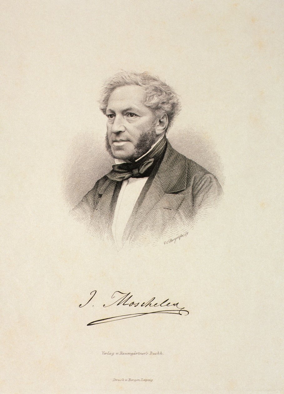 Porträtt av Ignaz Moscheles (1794-1870) av German School