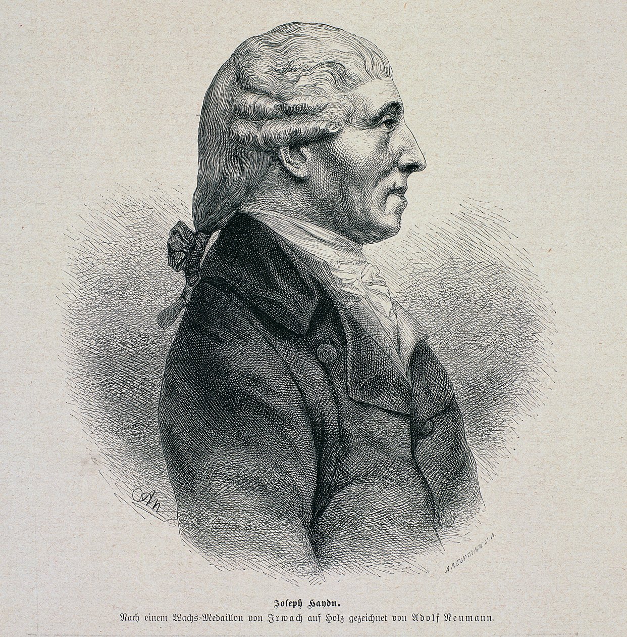 Porträtt av Joseph Haydn (1732-1809) av German School