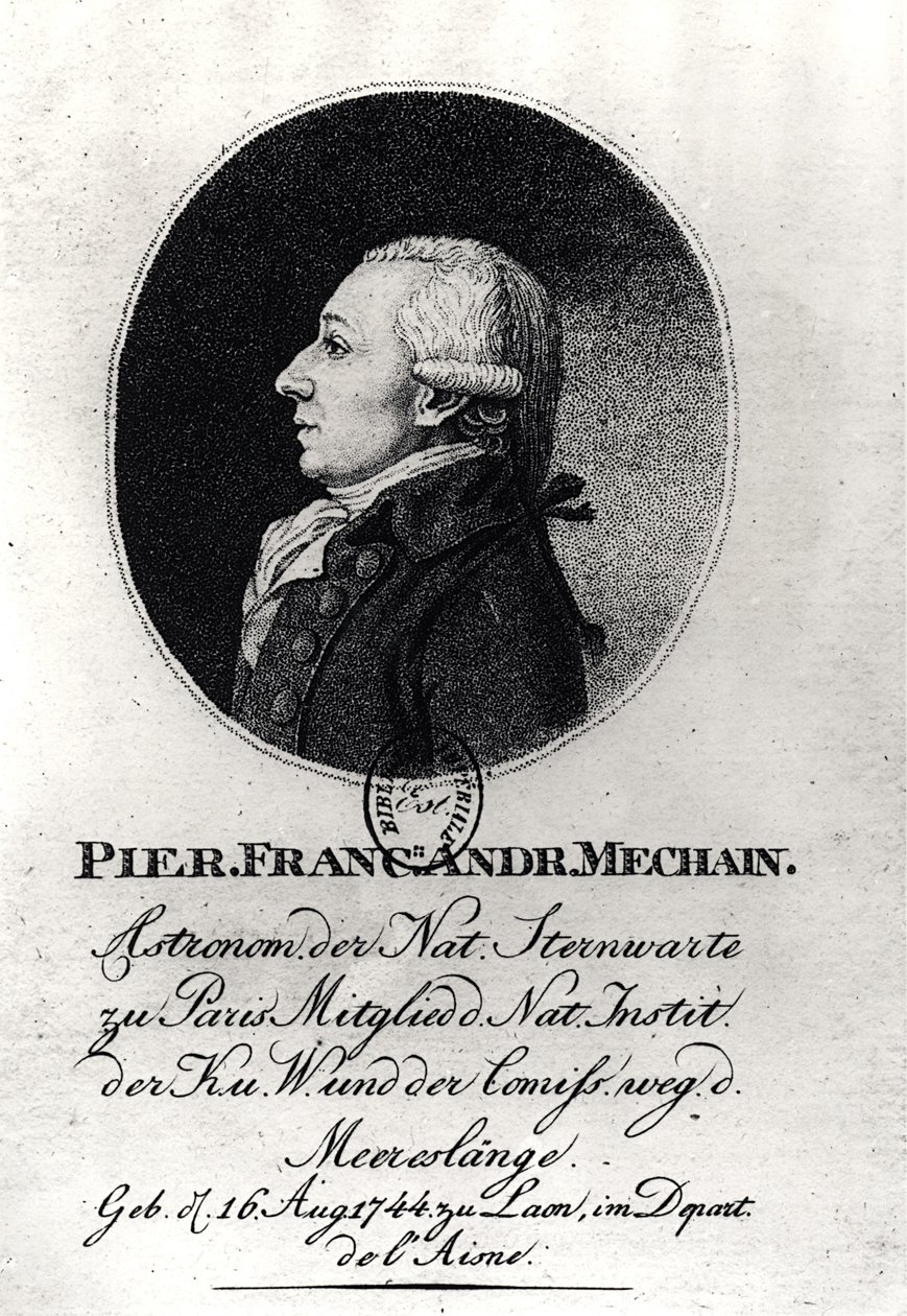 Porträtt av Pierre Mechain (1744-1804) av German School